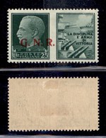 RSI - G.N.R. Brescia - 1943 - Propaganda - 25 Cent Marina (13/Ib) - Soprastampa A Sinistra - Gomma Originale (400) - Altri & Non Classificati