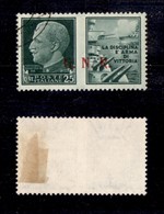 RSI - G.N.R. Brescia - Propaganda Di Guerra - 1943 - 25 Cent Marina (13/IIec) Usato Con Punto Grosso Dopo R - Cert. AG - Andere & Zonder Classificatie