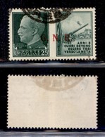 RSI - G.N.R. Brescia - Propaganda Di Guerra - 1943 - 25 Cent Esercito (14/II Varietà Ec) Usato - Punto Grosso Dopo R - N - Sonstige & Ohne Zuordnung