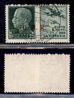 RSI - G.N.R. Brescia - Propaganda Di Guerra - 1943 - 25 Cent Aviazione (15/IIei) Usato - Tre Punti Piccolo - Sonstige & Ohne Zuordnung