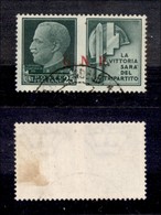 RSI - G.N.R. Brescia - Propaganda Di Guerra - 1943 - 25 Cent Milizia (16/IIee) Usato - Punto Piccolo Dopo N - Otros & Sin Clasificación