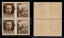 RSI - G.N.R. Brescia - Propaganda Di Guerra - 1943 - 30 Cent Esercito (18/Id Varietà Ec + 18/IId Varietà Ee) - Coppia Di - Sonstige & Ohne Zuordnung