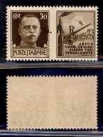 RSI - G.N.R. Brescia - Propaganda Di Guerra - 1943 - 30 Cent Esercito (18/IId) Con Soprastampa A Destra - Gomma Integra - Sonstige & Ohne Zuordnung