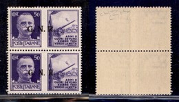 RSI - G.N.R. Brescia - Propaganda Di Guerra - 1943 - 50 Cent Esercito (22/I + 22/II) - Coppia Di Tipi Diversi - Gomma In - Other & Unclassified