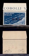 RSI - G.N.R. Brescia - Posta Aerea - 1943 - 2 Lire (122/II) Bordo Foglio - Gomma Integra - Chiavarello (525) - Other & Unclassified