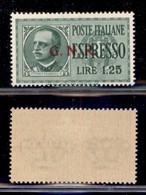 RSI - G.N.R. Brescia - Espressi - 1943 - 1,25 Lire (19/IIh) - Punto Piccolo Dopo G - Gomma Integra - Other & Unclassified