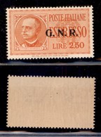 RSI - G.N.R. Brescia - Espressi - 1943 - 2,50 Lire (20/IIba) Con Soprastampa A Destra - Gomma Integra - Cert. AG (900) - Andere & Zonder Classificatie