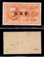 RSI - G.N.R. Brescia - Espressi - 1943 - 2,50 Lire (20/IIIk) - Punto Piccolo Dopo R - Gomma Integra - Chiavarello (1.200 - Other & Unclassified