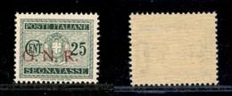 RSI - G.N.R. Brescia - Segnatasse - 1943 - 25 Cent (50/Ie) Con R Inclinata - Gomma Integra - Cert. AG (1.200) - Andere & Zonder Classificatie