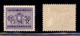 RSI - G.N.R. Brescia - Segnatasse - 1943 - 50 Cent (53/I) - Gomma Originale (250) - Andere & Zonder Classificatie