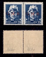 RSI - G.N.R. Verona - 1944 - 35 Cent (476) In Coppia - Punto Piccolo Dopo R A Sinistra - Gomma Integra - Non Catalogato  - Other & Unclassified
