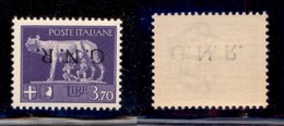 RSI - G.N.R. Verona - 1944 - 3,70 Lire (484a) Con Soprastampa Capovolta - Gomma Integra (400) - Sonstige & Ohne Zuordnung