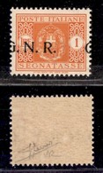 RSI - G.N.R. Verona - Segnatasse - 1944 - 1 Lira (55d) Con Soprastampa Spostata (G A Cavallo) - Gomma Integra - Sorani ( - Altri & Non Classificati