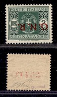 RSI - G.N.R. Verona - Segnatasse - 1944 - 2 Lire (56a) Con Soprastampa Capovolta - Gomma Integra - Oliva (500) - Other & Unclassified