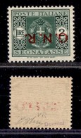 RSI - G.N.R. Verona - Segnatasse - 1944 - 2 Lire (56a) Con Soprastampa Capovolta - Gomma Integra - Oliva (500) - Otros & Sin Clasificación