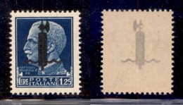 RSI - Provvisori - 1944 - Verona - Fascio Nero 1,25 Lire (495A) - Gomma Integra (220) - Andere & Zonder Classificatie