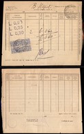 RSI - Pacchi Postali - Coppia Del 30 Cent Pacchi Postali (27 - Regno) Usato Come Segnatasse Su Modulo Amministrativo - B - Other & Unclassified