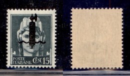 RSI - Saggi-Verona - 1944 - 15 Cent (P11) - Gomma Integra (600) - Sonstige & Ohne Zuordnung