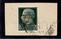 Emissioni Locali - Base Atlantica - 1943 - 25 Cent (9) Usato Su Frammento - I Di Italia Diverso - Non Catalogato - Other & Unclassified