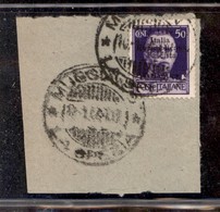 Emissioni Locali - Base Atlantica - 1943 - 50 Cent (11g) - L Di Atlantica Diverso - Usato Su Frammento A Muggiano - Otros & Sin Clasificación