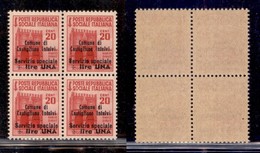 Emissioni Locali - Castglione D'Intelvi - 1945 - 20 Cent + 1 Lira (5) In Quartina - Gomma Integra (500) - Sonstige & Ohne Zuordnung