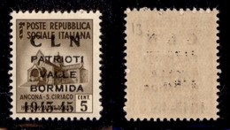 C.L.N. - Valle Bormida - 1945 - Soprastampa Modificata - 5 Cent (1A) - Gomma Integra - Cert. AG (4.500) - Otros & Sin Clasificación