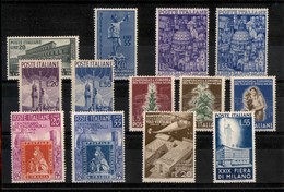 Repubblica - 1950/1951 - Cartoncino Con 6 Serie Nuove Del Periodo - Gomma Integra Bicolore Per Alcuni Valori - Da Esamin - Other & Unclassified