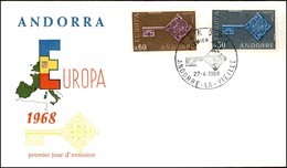 ANDORRA FRANCESE - Europa Cept (208/209) - Serie Completa - FDC 27.4.68 - Andere & Zonder Classificatie