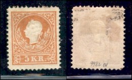 AUSTRIA - 1866 - Ristampe - 5 Kreuzer (13/II) - Gomma Originale - Otros & Sin Clasificación