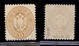 AUSTRIA - 1894 - Ristampe - 15 Kreuzer (28) - Gomma Originale - Andere & Zonder Classificatie