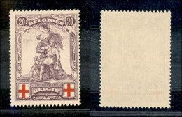 BELGIO - 1914 - 20 Cent Croce Rossa (106) - Gomma Integra - Andere & Zonder Classificatie