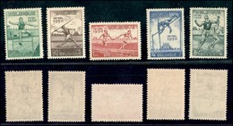 BELGIO - 1950 - Europei Atletica Leggera (867/871) - Serie Completa - Gomma Integra (80) - Andere & Zonder Classificatie