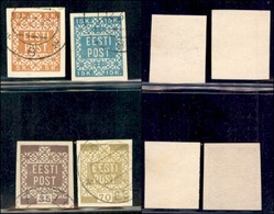 ESTONIA - 1918/1919 - Prime Emissioni (1/4) - Due Serie Complete Usate - Autres & Non Classés