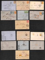 FRANCIA - 1863/1874 - Insieme Di 7 Lettere Del Periodo Dirette In Italia - Andere & Zonder Classificatie