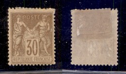FRANCIA - 1881 - 30 Cent Allegoria (64 II) - Gomma Originale (100) - Sonstige & Ohne Zuordnung