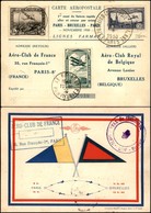 FRANCIA - 1930 (19 Novembre) - Parigi Bruxelles Parigi - Cartolina Ufficiale Del Volo - Andere & Zonder Classificatie