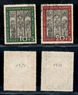 GERMANIA - BRD - 1951 - Cattedrale Lubecca (139/140) - Serie Completa - Usati (160) - Sonstige & Ohne Zuordnung