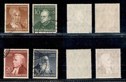 GERMANIA - BRD - 1952 - Benefattori Umanità III (156/159) - Serie Completa - Usati (100) - Andere & Zonder Classificatie