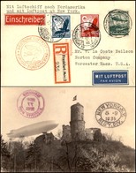 GERMANIA - 1936 (27 Aprile) - Zeppelin - Europa Nord Amerika - Cartolina Raccomandata Da Francoforte Per Gli USA - Other & Unclassified