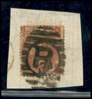 GRAN BRETAGNA - 1867 - 10 Pence (32) Usato Su Frammento - Un Dente Corto In Basso  Sotto E - Sonstige & Ohne Zuordnung