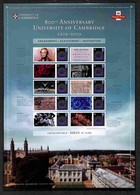 GRAN BRETAGNA - 2009 - Commemorative Sheet 800th Anniversary University Of Cambridge (CS6) - Gomma Integra - Otros & Sin Clasificación