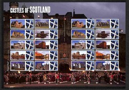 GRAN BRETAGNA - 2009 - Label Sheet Castles Of Scotland (LS 68) - Gomma Integra - Sonstige & Ohne Zuordnung