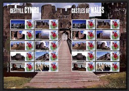 GRAN BRETAGNA - 2010 - Label Sheet Castles Of Wales (LS 71) - Gomma Integra - Otros & Sin Clasificación