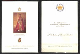 GRAN BRETAGNA - ISLE OF MAN - 2002 - Minifoglio The Golden Jubilee Of Her Majesty Queen Elisabeth II In Folder Speciale  - Andere & Zonder Classificatie