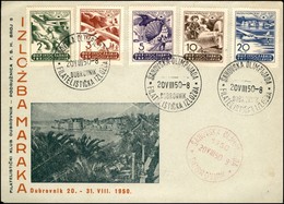 JUGOSLAVIA - Servizio Postale (611/615) - Busta Manifestazione Filatelica - Dubrovnik 20.8.50 - Andere & Zonder Classificatie