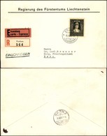 LIECHTENSTEIN - 2 Franchi Principessa Elsa (256) - FDC Raccomandata Espresso - Vaduz 15.12.47 - Other & Unclassified