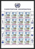 LIECHTENSTEIN - 1991 - Minifoglio 2.50 Franchi Mebro ONU (1015) - Gomma Integra (60) - Other & Unclassified