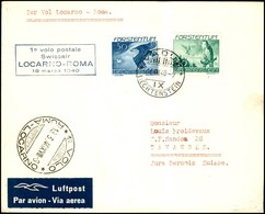 LIECHTENSTEIN - 1940 (19 Marzo) - Locarno Roma - Aerogramma Da Vaduz A Tavannes - Other & Unclassified