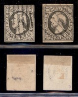 LUSSEMBURGO - 1852 - Guglielmo III (1) - 2 Valori Con Diverse Tonalità Di Colore - Usati - Da Esaminare (140) - Andere & Zonder Classificatie