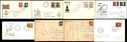 NORVEGIA - 1950/1963 - 2 Cartoline + 6 Buste FDC (tre Viaggiate Per L’Italia) Del Periodo - Andere & Zonder Classificatie